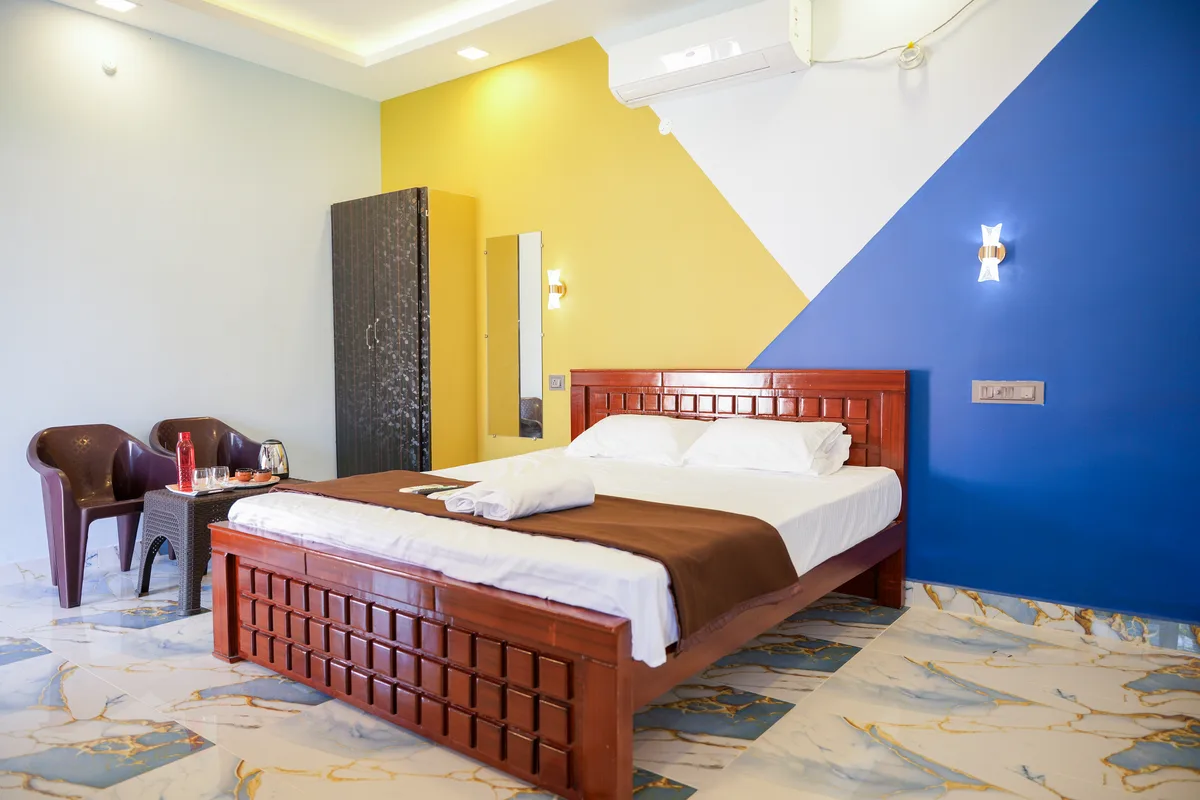 La Mithila Resort Pondicherry - Deluxe Couple Room, Smart TV and entertainment unit