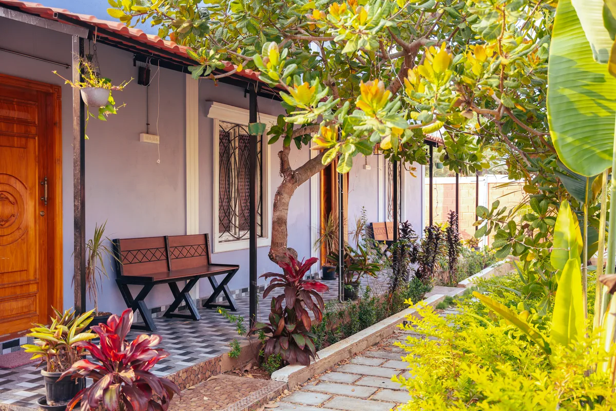 La Mithila Resort Pondicherry - deluxe couple room private outdoor area