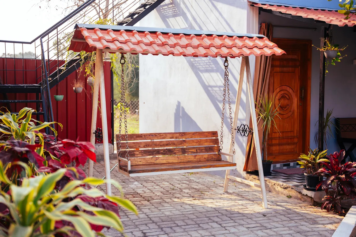 La Mithila Resort Pondicherry - exterior with palm trees