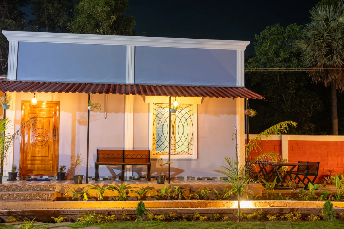 La Mithila Resort Pondicherry - night ambience outdoor lighting